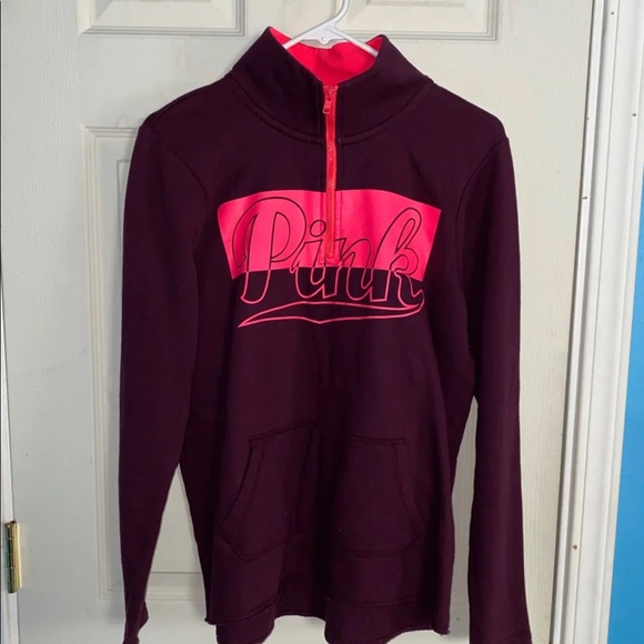 PINK small burgundy sweater - Picture 2 of 2